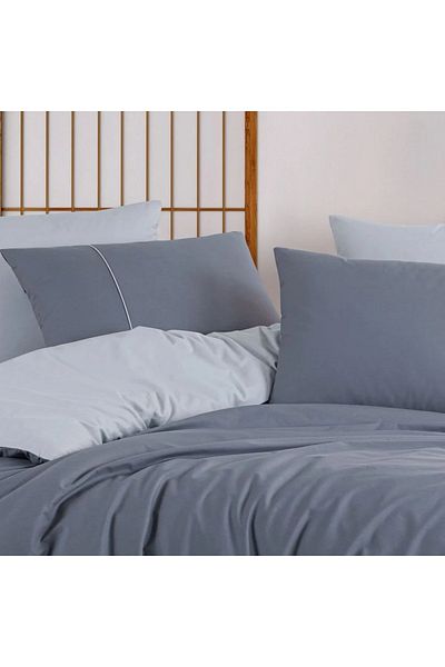 Hobby Double Hobby Diamont Gray - Light Gray Poplin Bedding Set