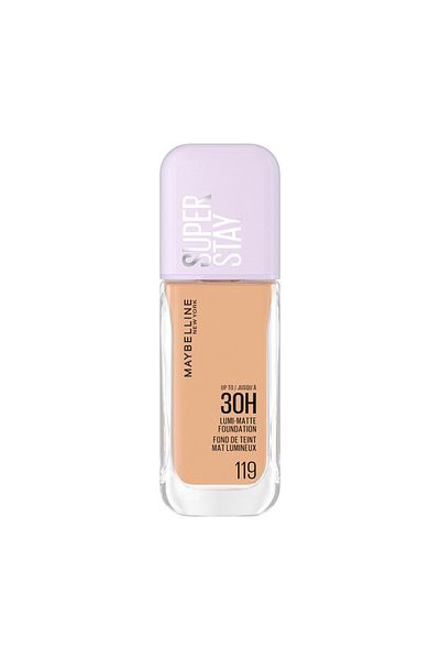 Maybelline New York مايبيلين نيويورك، كريم أساس سوبر ستاي لومي مات، تركيبة تدوم 30 ساعة، رقم 119