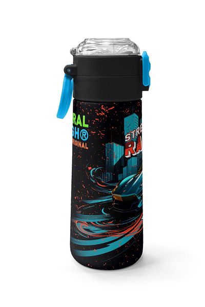 Coral High Kids Nefti Race Car Patterned Steel Thermos with Straw and Direct Drinking 500 ml 31966