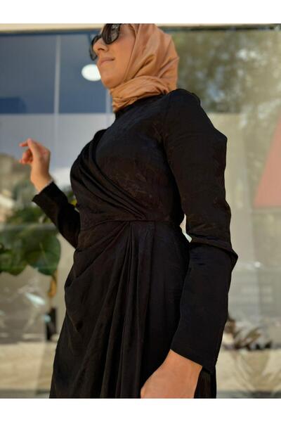 Almarwah Black Μαύρη γυναικεία ολόσωμη φόρμα - με λεπτομέρεια με κορδόνι στο μπροστινό μέρος