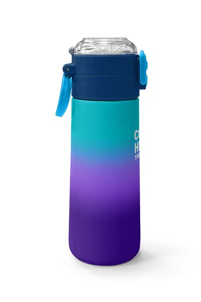 Coral High Kids Purple Color Changing Patterned Straw and Direct Drinking Steel Thermos 500 ml 31964