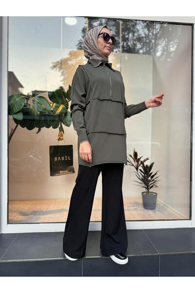 MissWhence Khaki Tunic 36013