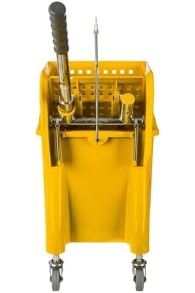 BUNCA Bonka Wheeled Mop Bucket with Side Squeeze - Professional Cleaning Bucket for Homes, Hotels, and Hospitals 20L