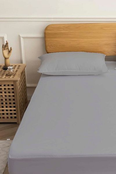 Rivaİstanbul Gray Cotton Double Elastic Sheet 160X200