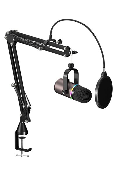 Havit Gamenote Gk63 Pro Rgb Gaming Professional Gamer Streamer Microphone with Desk Stand