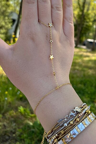 stravis Gold Renk Yıldız Taşlı Şahmeran