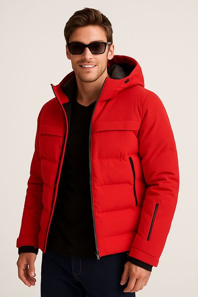 Jack & Jones Jcodarwin Water Cold Proof Jacket Men's Puffer Sn Red Coat