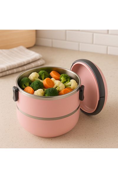 Hanedan Freshbox Güntaç 2-Layer Leakproof Food Thermos Lunch Box - Has a Single Person Capacity