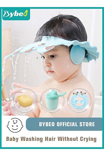 BYBEO 3 قطع من غطاء الاستحمام القابل للتعديل من السيليكون للأطفال + كوب شامبو...