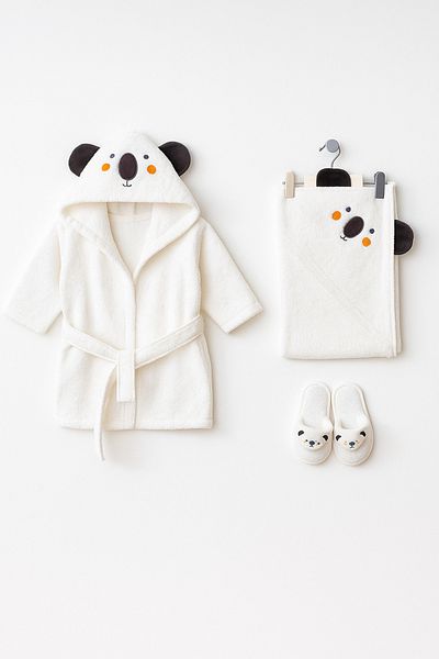 Bebitof Koala Patterned Baby Bathrobe