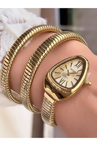 Ferrucci ÇELİK KORDON YILAN MODEL KADIN KOL SAATİ 2 YIL GARANTİLİ 3 ATM SU GEÇİRMEZ