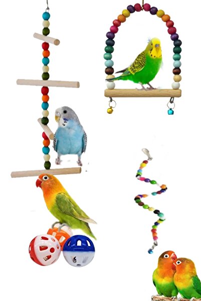 akspet Muhabbet Ve Cennet Papağanı Oyuncak Seti 4 Parça