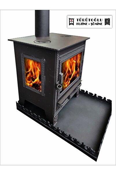 Türütoğlu Kuzine Şömine Türüt Kuzine Kaçkar Şömine - Yanlardan Camlı-Odun ve ...