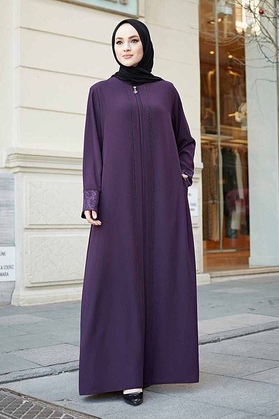 ISTANBUL STYLES Μανίκια μεγάλου μεγέθους Δαντέλα Γυναικεία μανίκια Ferace Λεπτομερή κοσμήματα λέιζερ από ύφασμα κρεπ Ferace