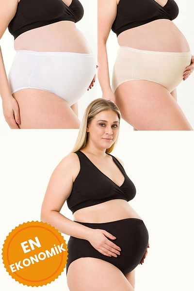 MS HAMİLE İÇ GİYİM Capacitate 3L Femei însărcinate Soft Walking Sun Shines HG0034 Chiloți de culori mixte