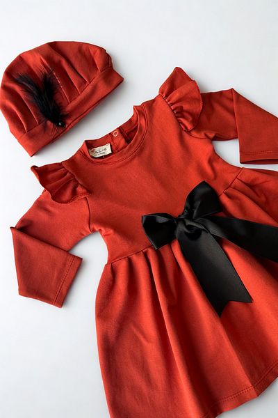 Parla Kids Set rochie de seara fetita Scortisoara Sofia cu fundita de bumbac