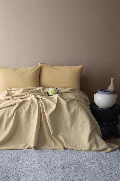 İssimo İssimo Summer Punch - Beige 100% Cotton Pique Set, Double