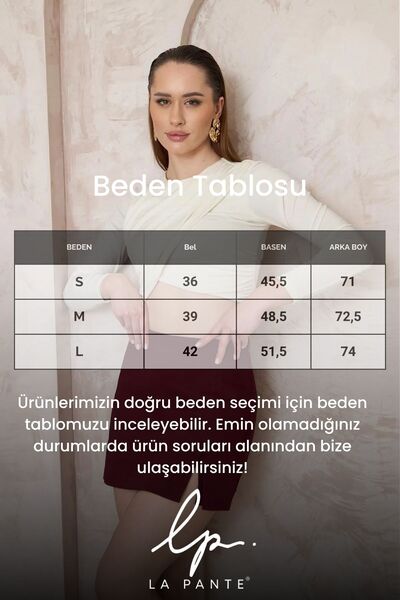 LA PANTE Fusta creion burgundă cu fantă în față