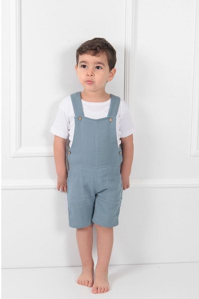 Cuckoo Cotton Baby Boy Kids Summer Cotton Jumpsuit 1-6 Years