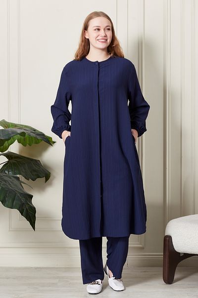 Ferace Women's Plus Size Seersucker Two-Piece Suit