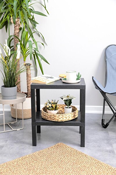 Mutfak Köşesi Shelf 2 Katlı Plastik Bahçe Balkon Banyo Mutfak Sehpası