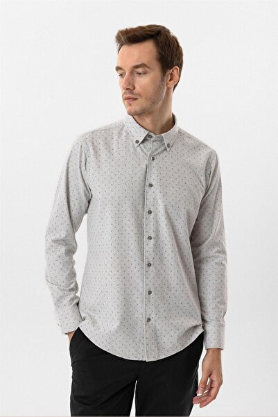 SÜVARİ Köşeli Manşet Slimfit Düz Gömlek