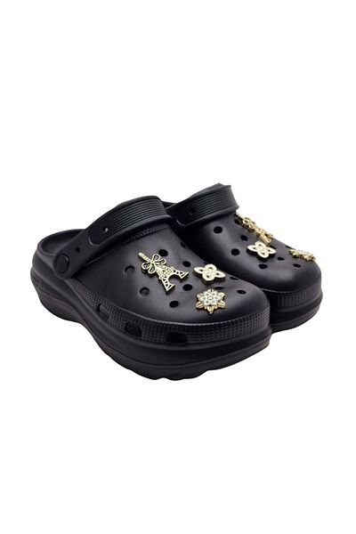 ww waka waka kids store Figured Black Children's Slippers