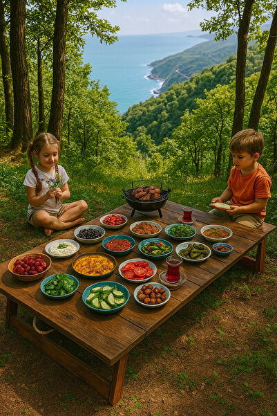 LİVİNGSTORE Katlanabilir Ahşap Kamp,balkon,bahçe,piknik Masası–70x150 Cm–cevi...