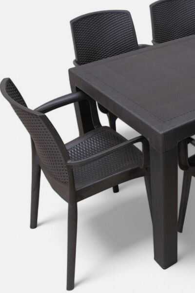 Niron Maya 6 Kişilik Rattan Plastik Bahçe Masa Sandalye Takımı Özel Teslimat ve Montaj