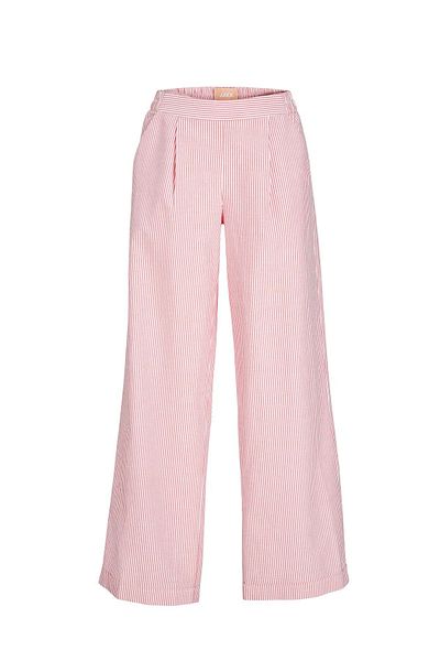 JJXX JXSIVA OXFORD MW PANTS WV Κόκκινο γυναικείο παντελόνι
