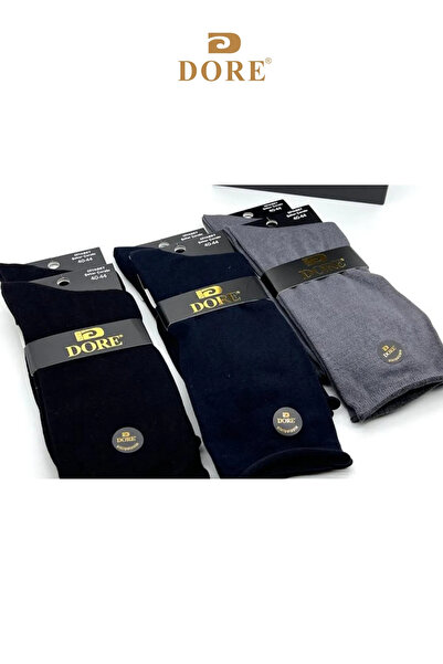 Dore Original Men's 6 Pairs Premium Bamboo Diabetic Candy Elasticated Seamless Long Socks Set of 6