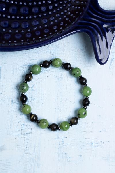 Deniz Doğal Taş Certified Garnet & Citrine & Hematite Natural Stone Bracelet
