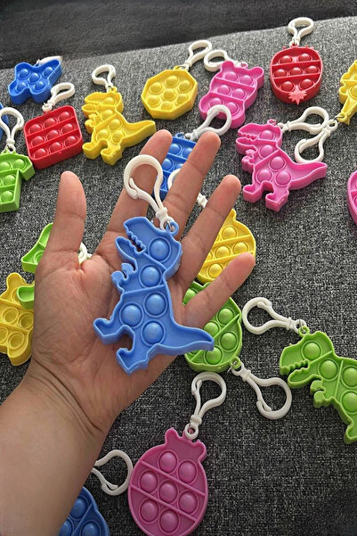 Hyd 25 Pieces Toy Popit Keychain Preschool Gift Birthday Gift Karne Gift