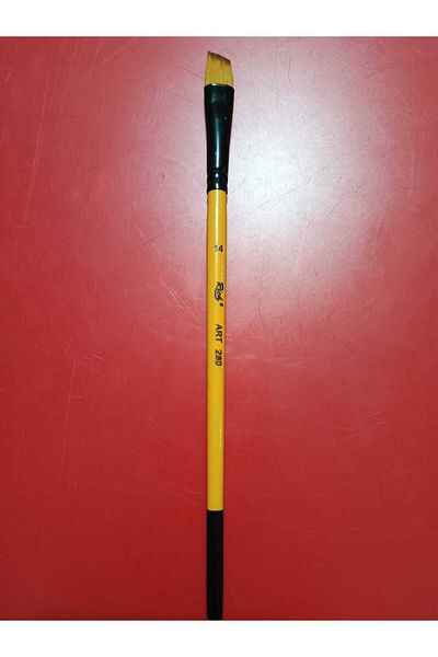 Rich 280 Series Side Cut Tip Synthetic Brush No:14 Suitable for Use in Oil, Acrylic and Gouache Paint