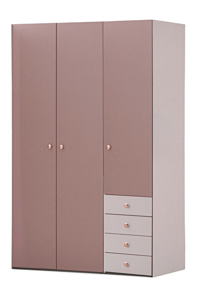 benim odam Rose 3 Kapılı Çekmeceli Dolap Genç / Çocuk Odası 306