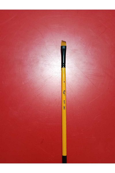 Rich 280 Series Side Cut Tip Synthetic Brush No:6 Suitable for Use in Oil, Acrylic and Gouache Paint