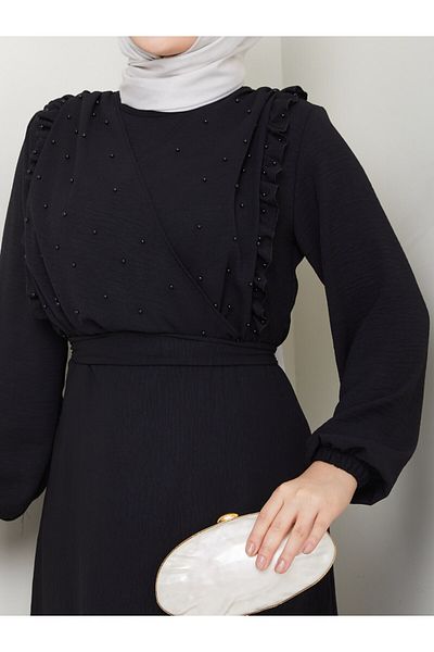 BURCU TESETTÜR Brc1152 Pearl Detail Dress