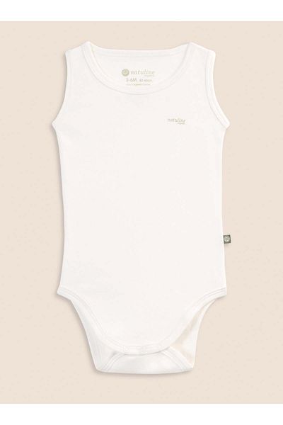 natuline Baby Body Organic Cotton Zero Sleeve Basic Nature Zıbın 4-Pack
