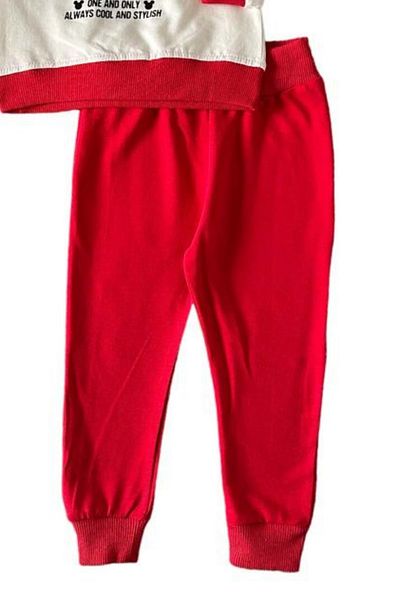 ww waka waka kids store Girl's Crew Neck Front Printed Minnie Tracksuit Set