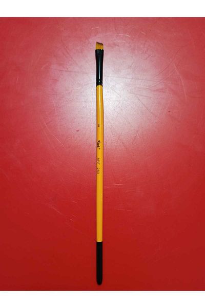 Rich 280 Series Side Cut Tip Synthetic Brush No:4 Suitable for Use in Oil, Acrylic and Gouache Paint