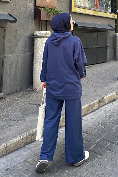 lamelif Σετ διπλό ριγέ με κεντημένο Navy Blue Balance