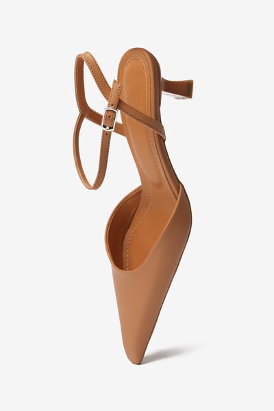 Seniorah Tan Skin Ankle Strap Women's Heeled Shoes