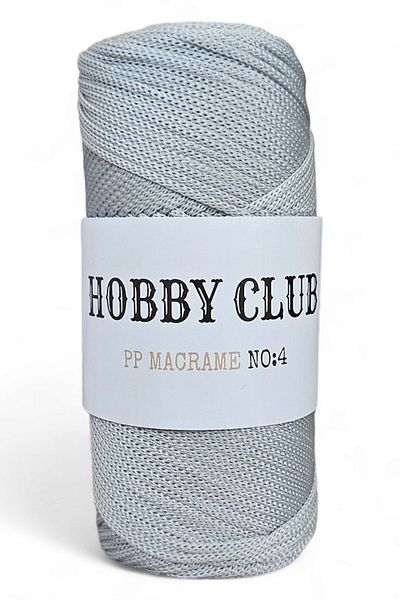 hobby club Premium Polyester Macrame - Σχοινί ανοιχτό γκρι, 2 mm, 230 μέτρα