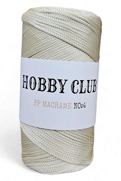 hobby club Premium 200 γραμμάρια Πολυεστέρας Μακραμέ Σχοινί 010 Κόκκαλο 2 mm - 230 μέτρα