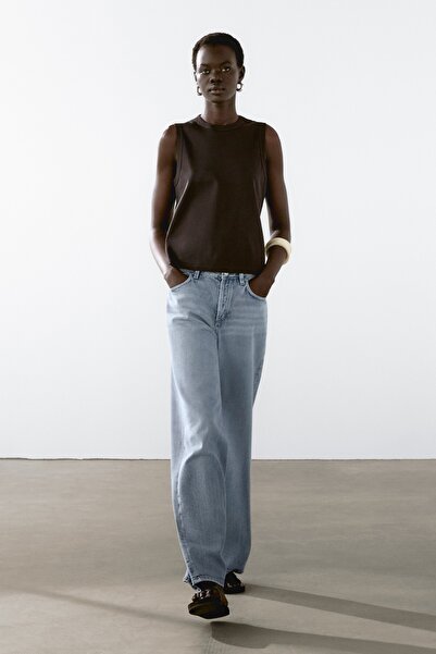 Massimo Dutti Kolsuz %100 pamuklu t-shirt