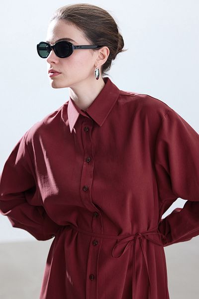 BE BLUE Vintage Visne Shirt Dress