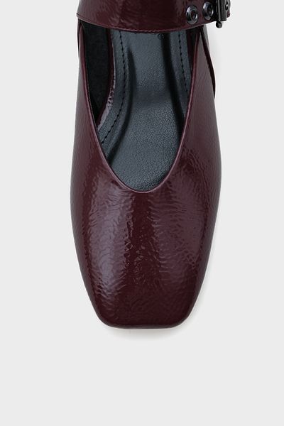 Capone Outfitters Arlina Damen-Ballerinas mit einem Riemen und Gürtel