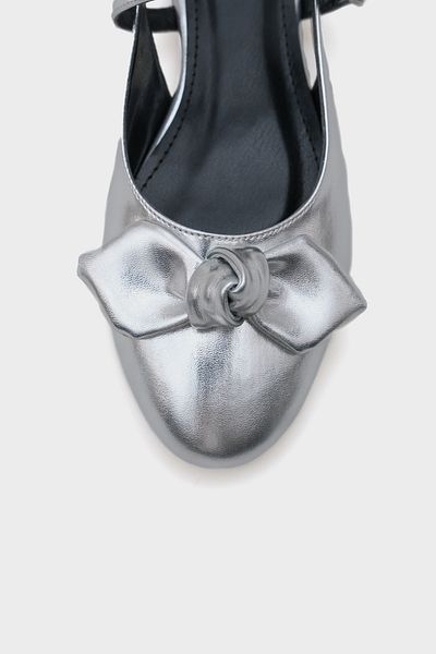 Capone Outfitters Ballerinas für Damen mit offener Rückseite, ovaler Zehenpartie und Schleife