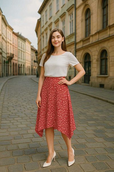 MODA Women's Asymmetrical Cut Very Stylish Skirt