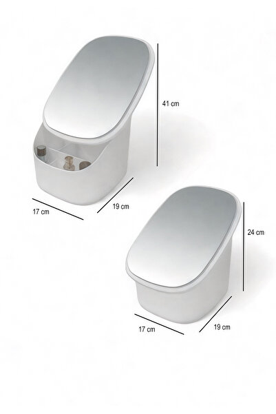 EVSTYLE Mirroring Cover Makeup Organizer - Adjustable Cover with Slide